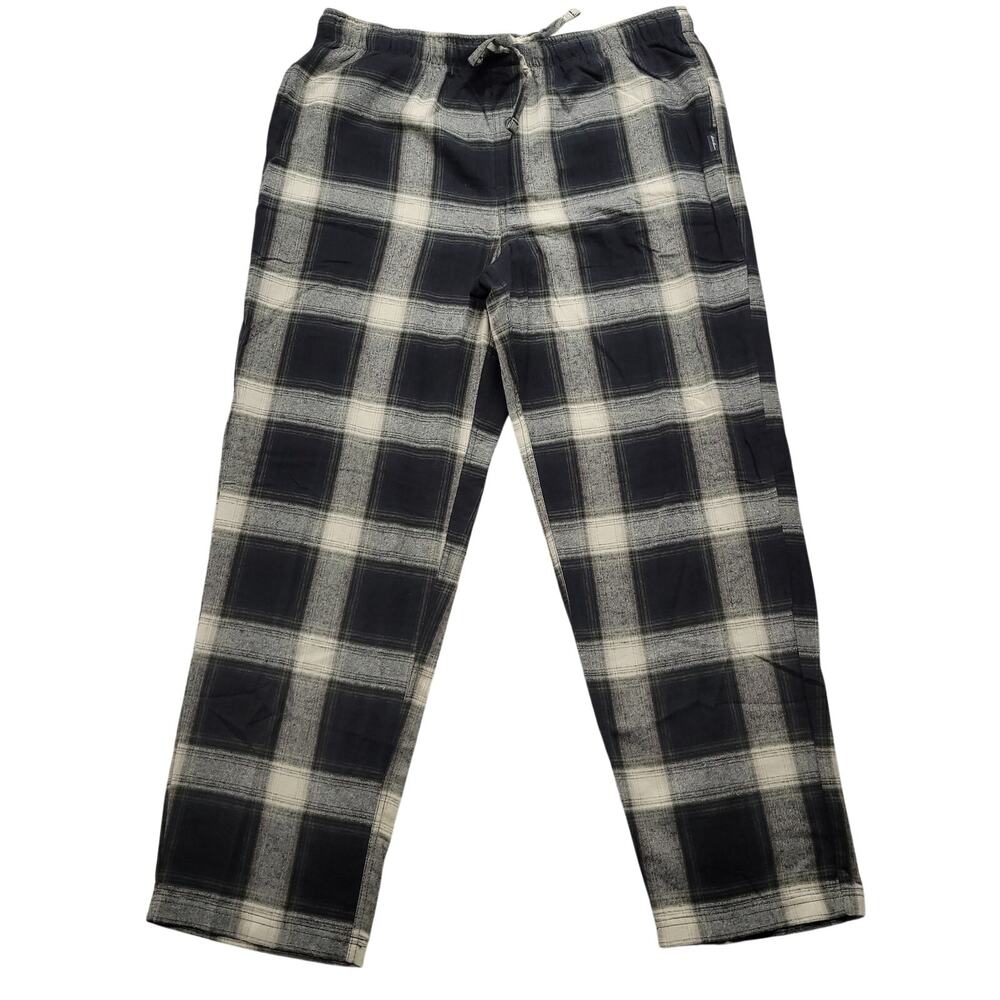 Eddie Bauer Lounge Mens XL Plaid Flannel Pajama Pants Blue Black NWT